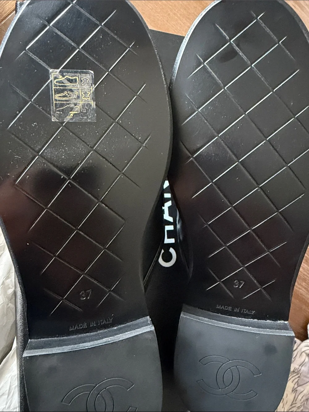 Chanel Black Lambskin  Mules - Size 37
